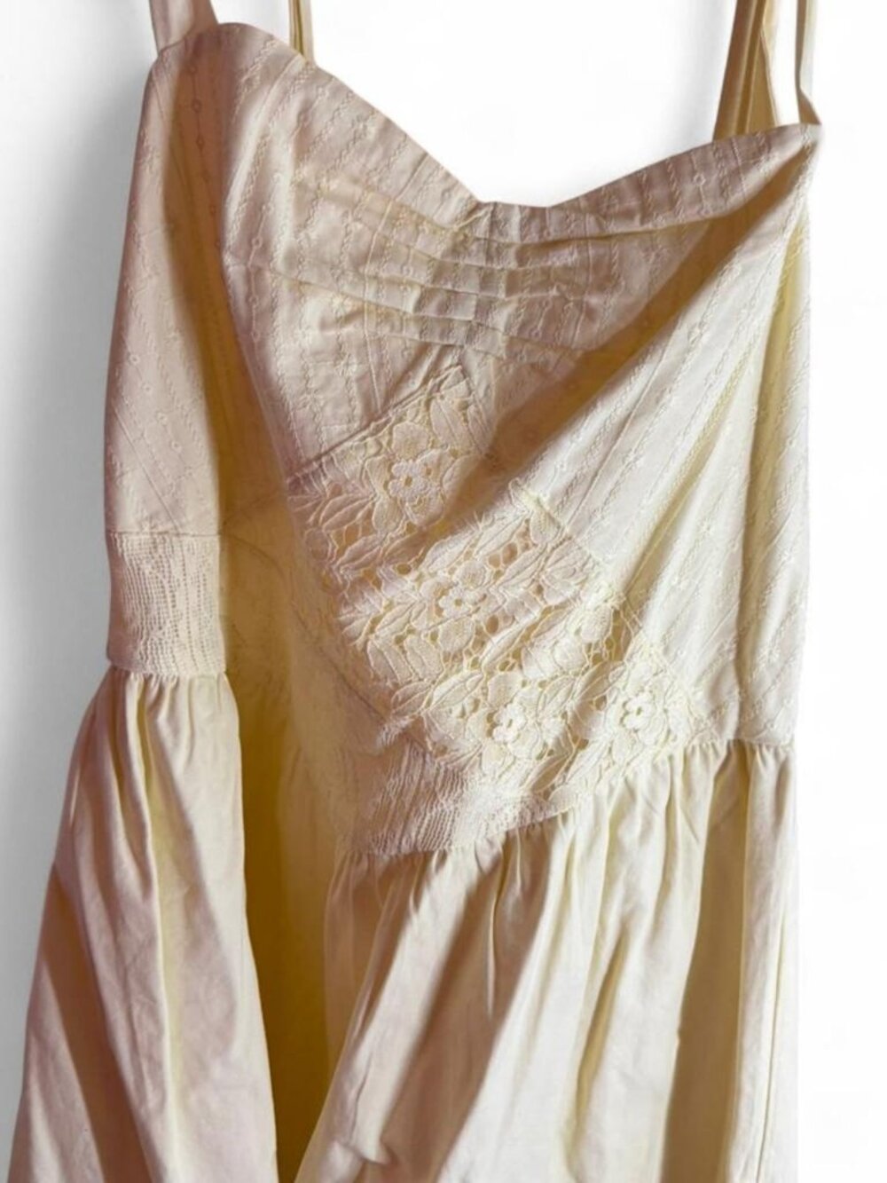 Aeropostale Women's Yellow and Cream Dress
